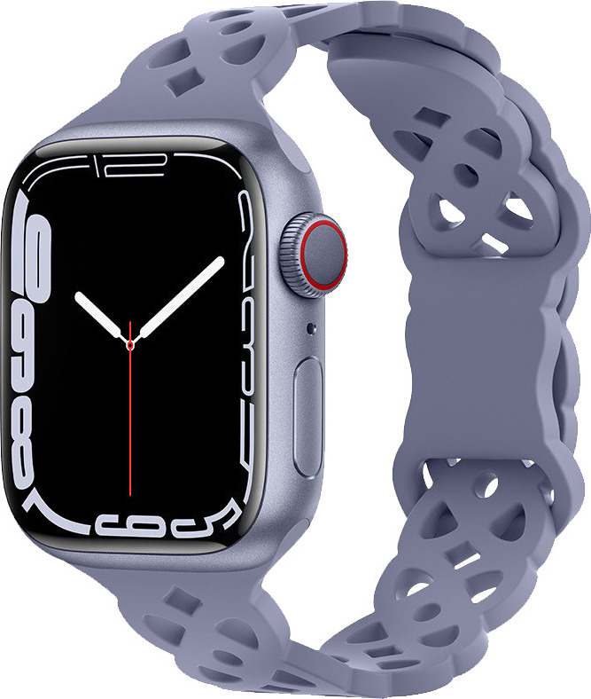 Silikonový úzký perforovaný řemínek pro Apple Watch 38/40/41/42(S10)mm Barevná varianta: Modro-šedý