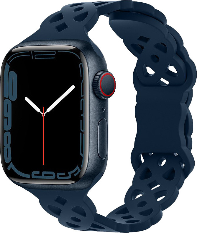 Silikonový úzký perforovaný řemínek pro Apple Watch 38/40/41/42(S10)mm Barevná varianta: Modrý