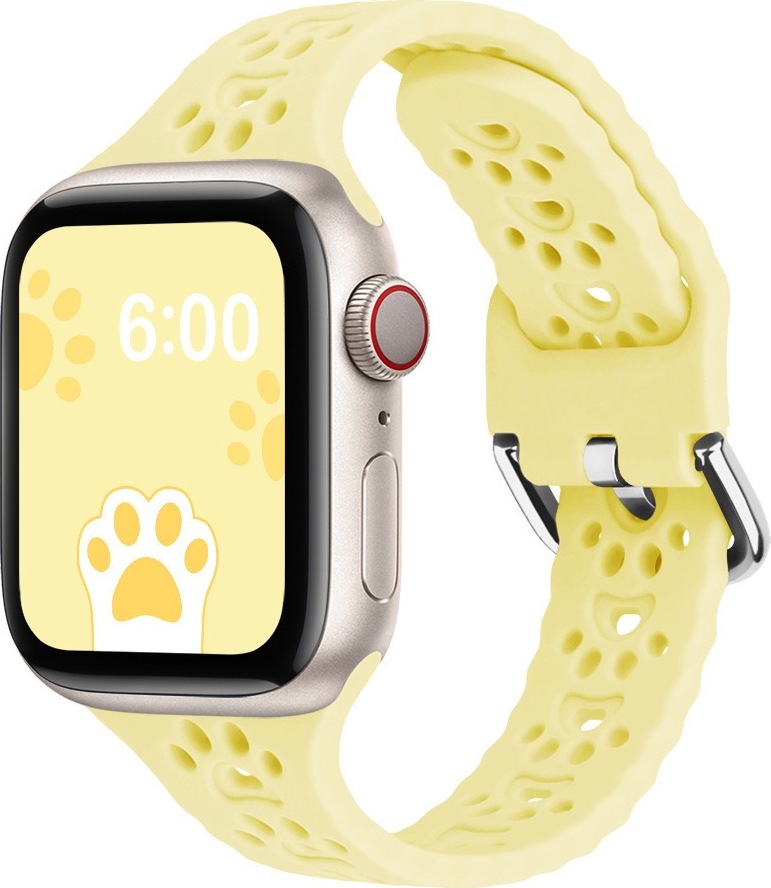 Mi-band Řemínek s pacičkami a přezkovým zapínáním pro Apple Watch 42/44/45/46/49mm Barevná varianta: Světle žlutý