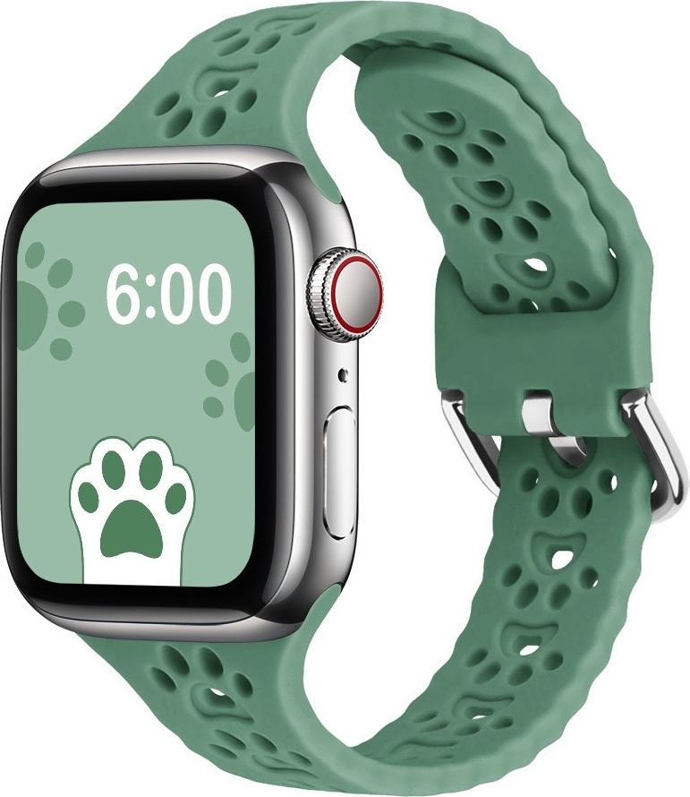 Mi-band Řemínek s pacičkami a přezkovým zapínáním pro Apple Watch 38/40/41/42(S10)mm Barevná varianta: Zelený