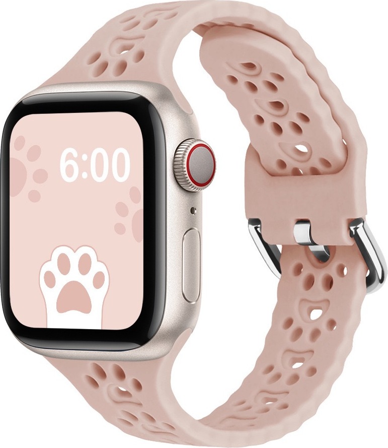 Mi-band Řemínek s pacičkami a přezkovým zapínáním pro Apple Watch 38/40/41/42(S10)mm Barevná varianta: Lososový