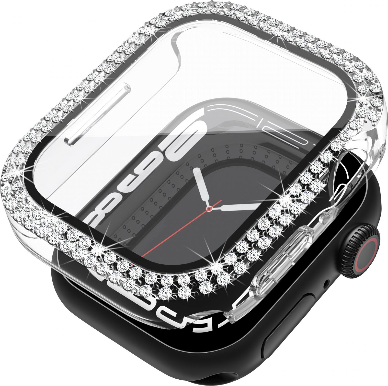 Ochranné dvojité kamínkové pouzdro se sklíčkem pro Apple Watch 38mm Barva: průhledný