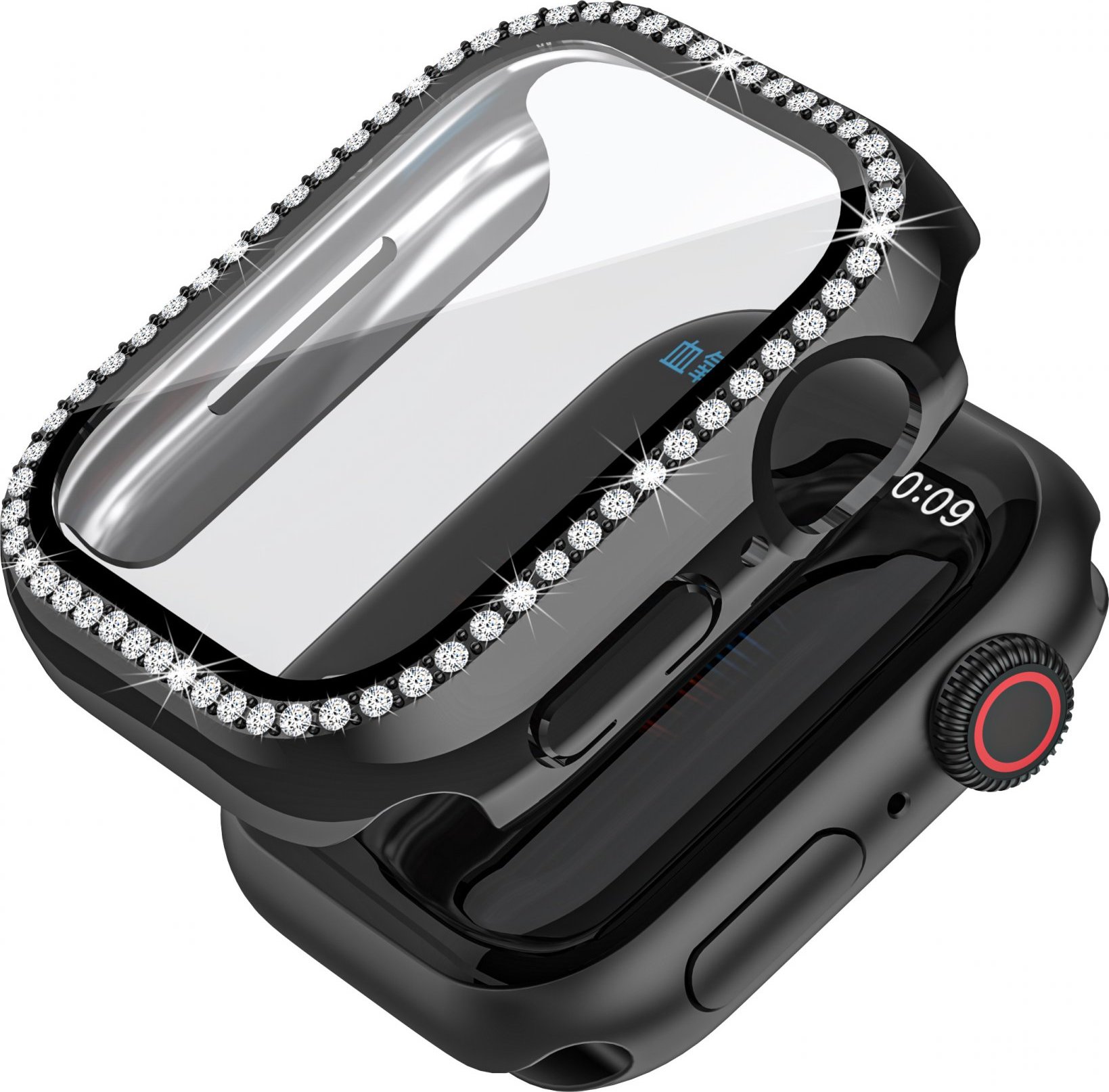 Ochranné kamínkové pouzdro se sklíčkem pro Apple Watch 38mm Barevná varianta: Černý