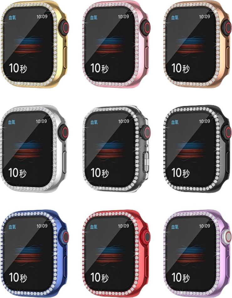 Ochranné kamínkové pouzdro se sklíčkem pro Apple Watch 40mm Barevná varianta: Stříbrný