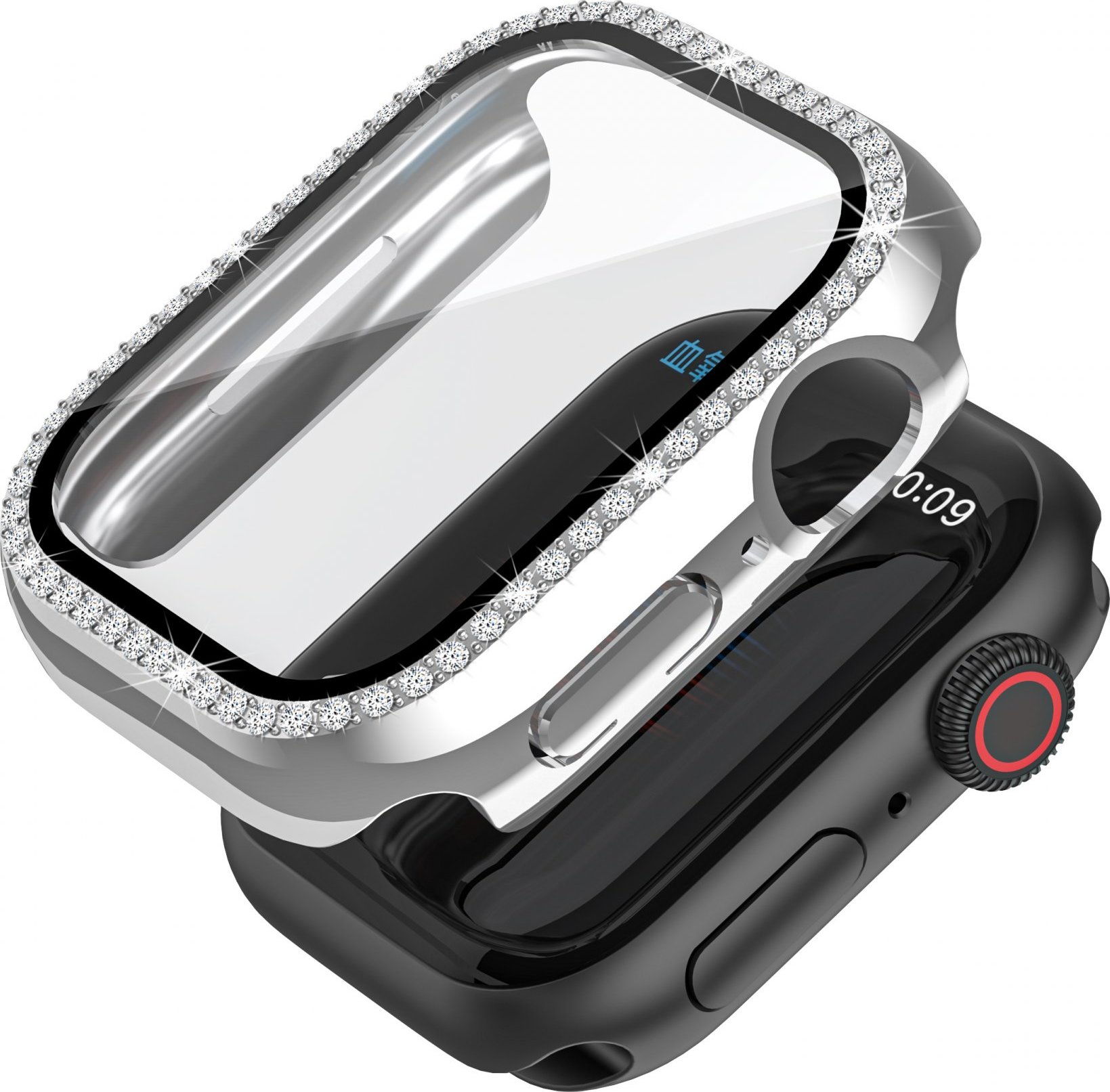 Ochranné kamínkové pouzdro se sklíčkem pro Apple Watch 42mm Barevná varianta: Stříbrný