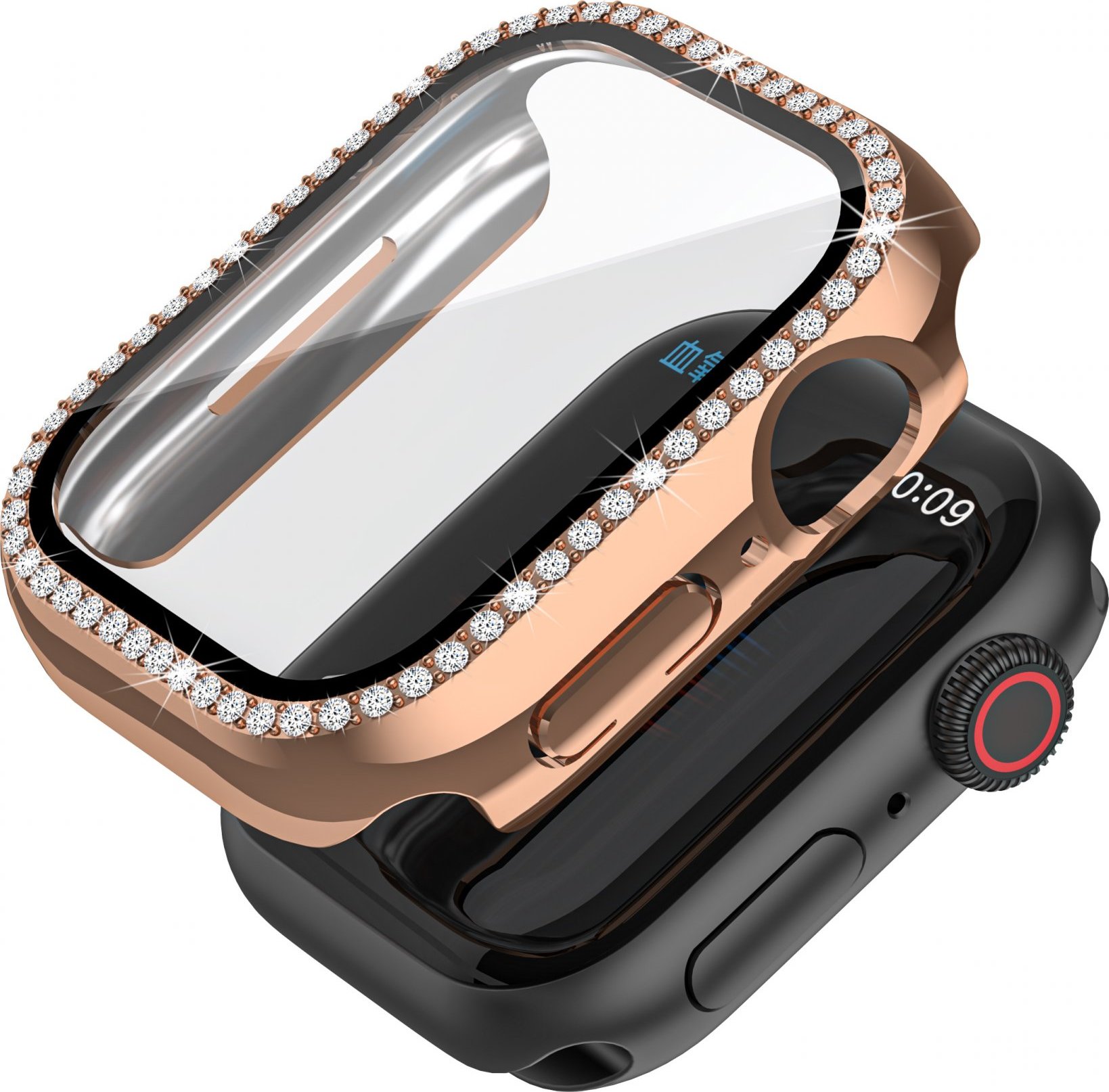 Ochranné kamínkové pouzdro se sklíčkem pro Apple Watch 42mm Barevná varianta: Růžovo-zlatý