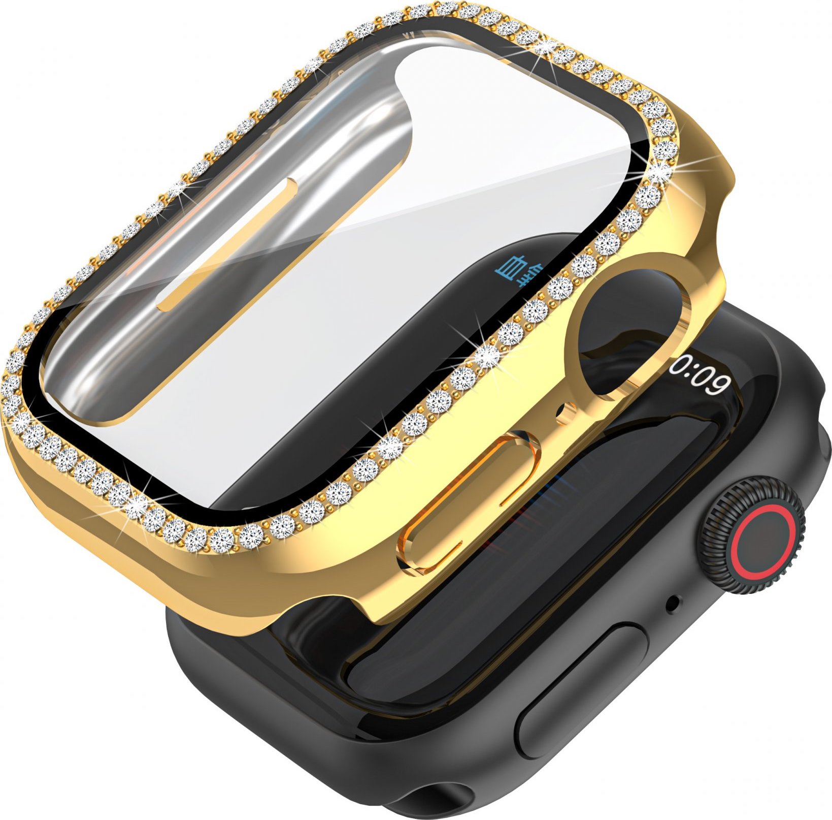 Ochranné kamínkové pouzdro se sklíčkem pro Apple Watch 45mm Barevná varianta: Zlatý