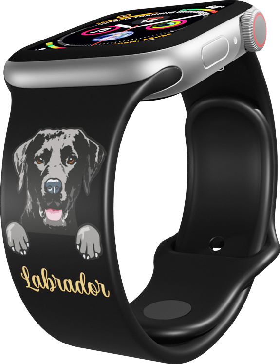 Apple watch řemínek Labradorský retrívr Rozměr: 42/44/45/46/49mm, barva pásku: černá