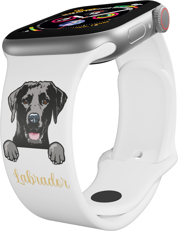 Apple watch řemínek Labradorský retrívr Rozměr: 38/40/41/42(S10)mm, barva pásku: bílá