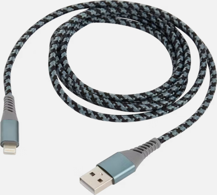 Nabíjecí a datový kabel Lightning Barva: Černo-Šedý