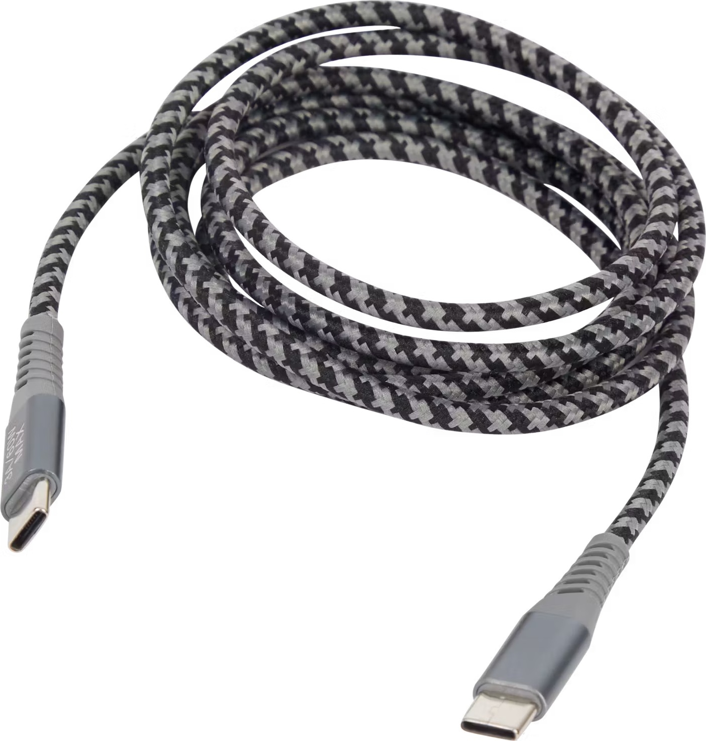 Nabíjecí a datový kabel USB-C to USB-C 60 W Barva: Černo-Šedý