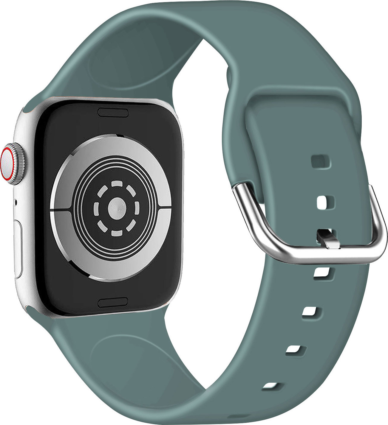 Jednobarevný řemínek s přezkou pro Apple Watch 38/40/41/42(S10)mm Barva náramku: Tlumená zelená