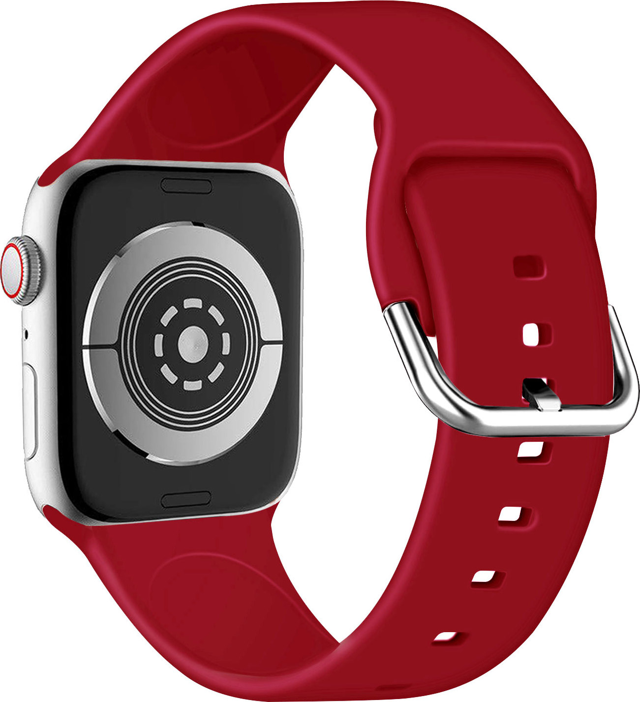 Jednobarevný řemínek s přezkou pro Apple Watch 38/40/41/42(S10)mm Barva náramku: Červená