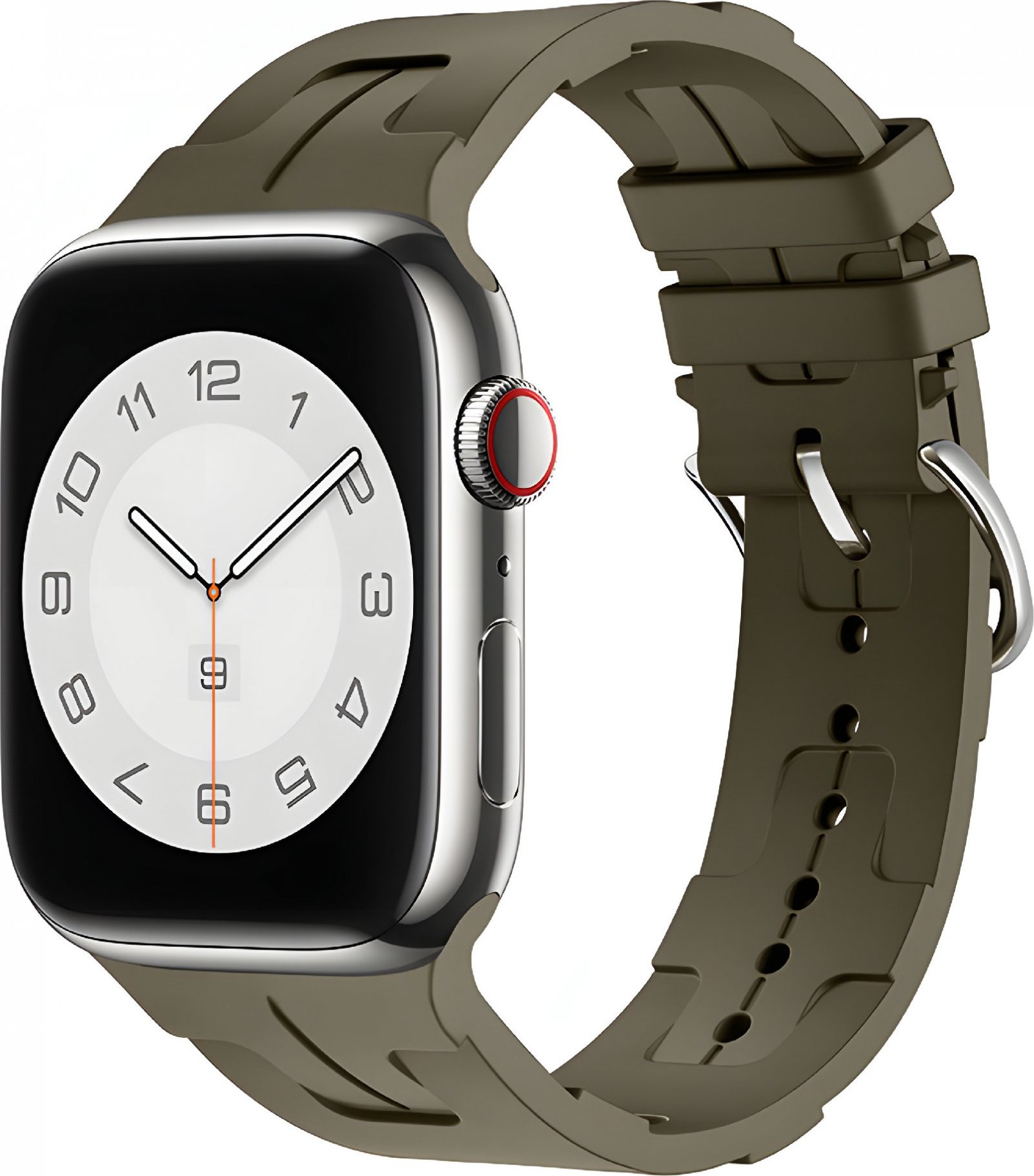 Silikonový řemínek se vzorkem pro Apple Watch 42/44/45/46/49mm Barva náramku: Khaki