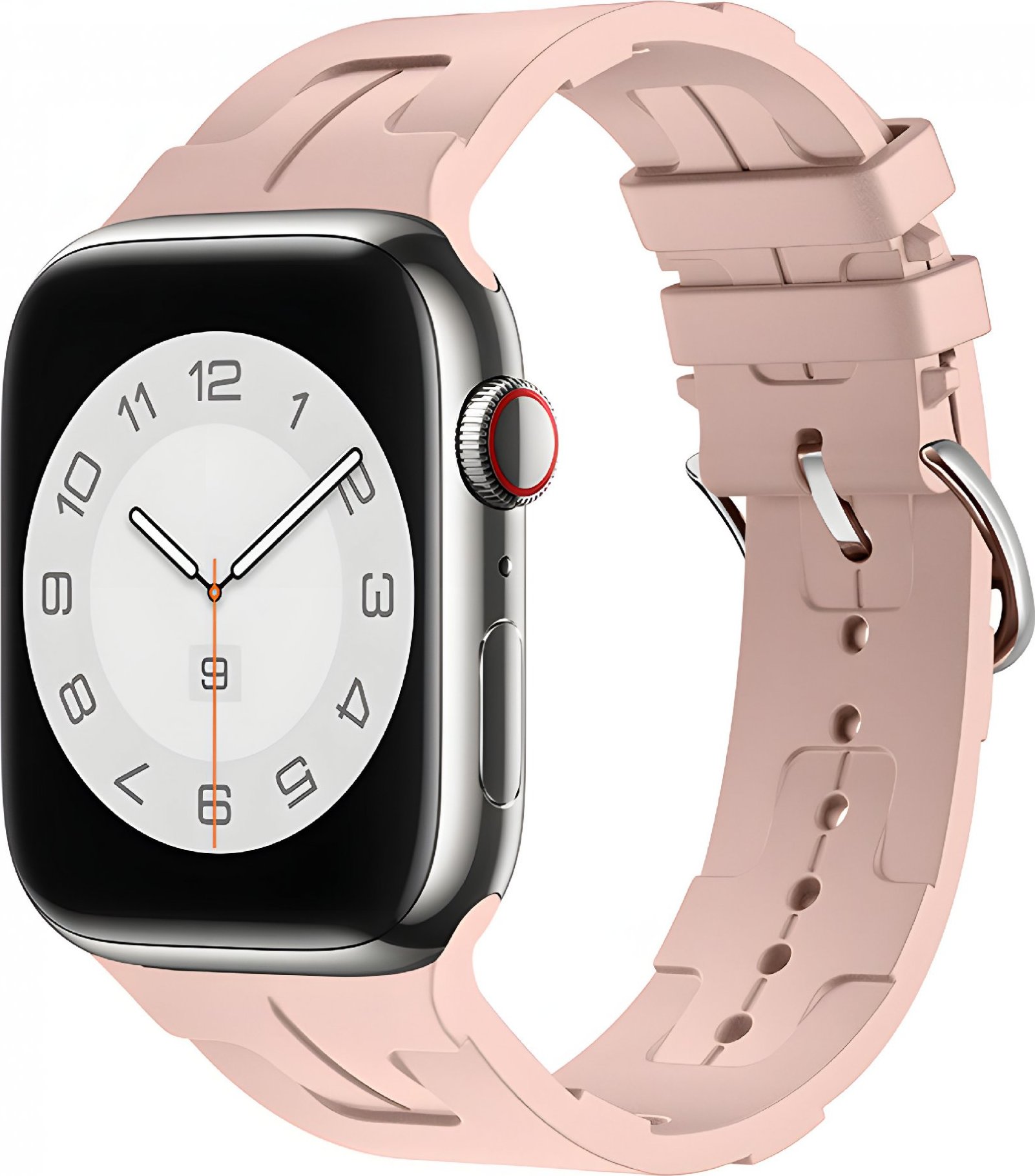 Silikonový řemínek se vzorkem pro Apple Watch 42/44/45/46/49mm Barva náramku: Pískově růžová