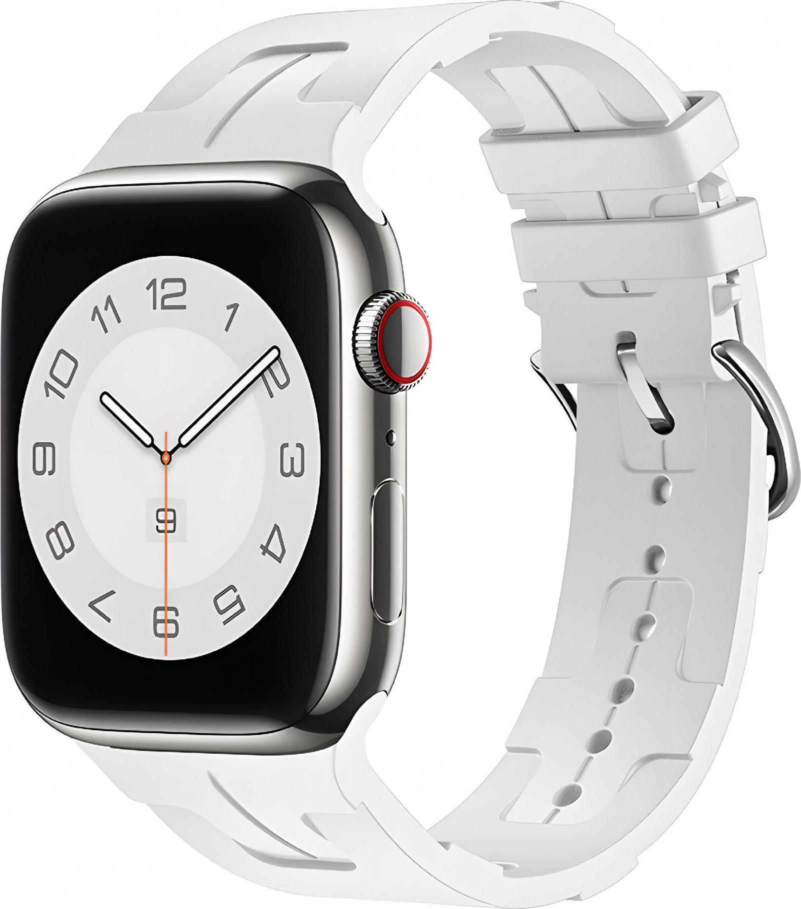 Silikonový řemínek se vzorkem pro Apple Watch 42/44/45/46/49mm Barva náramku: Bílá
