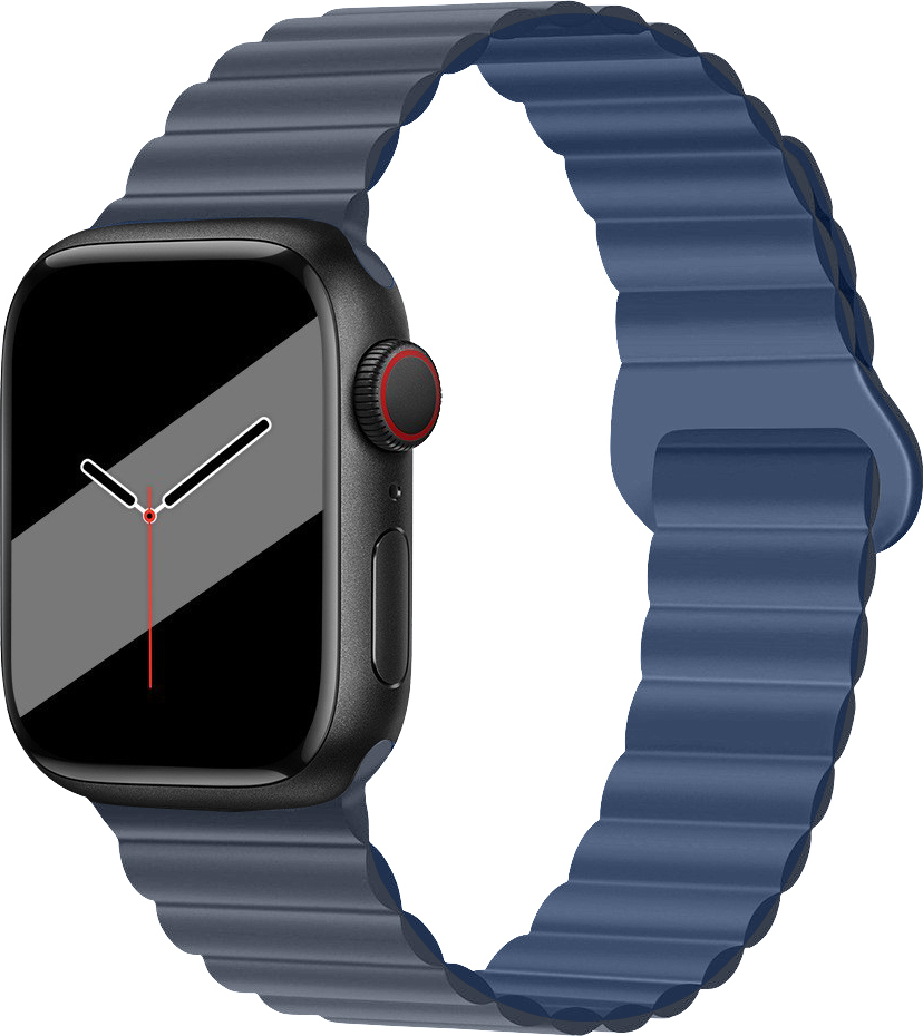 Silikonový magnetický řemínek pro Apple Watch 38/40/41/42(S10)mm Barva: Tmavě modrá