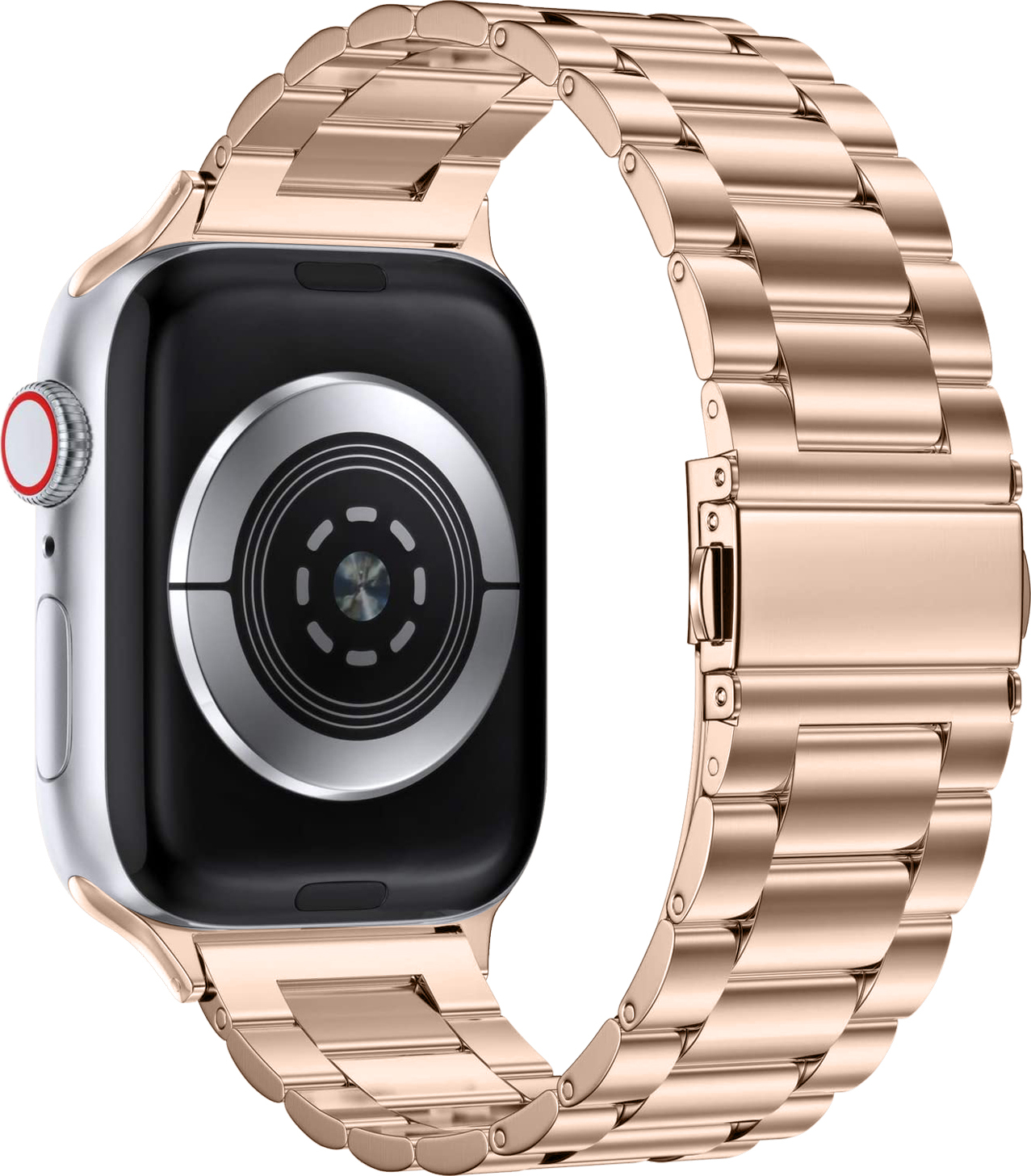 Celokovový řemínek pro Apple Watch 42/44/45/46/49mm Barevná varianta: Růžovo-zlatá