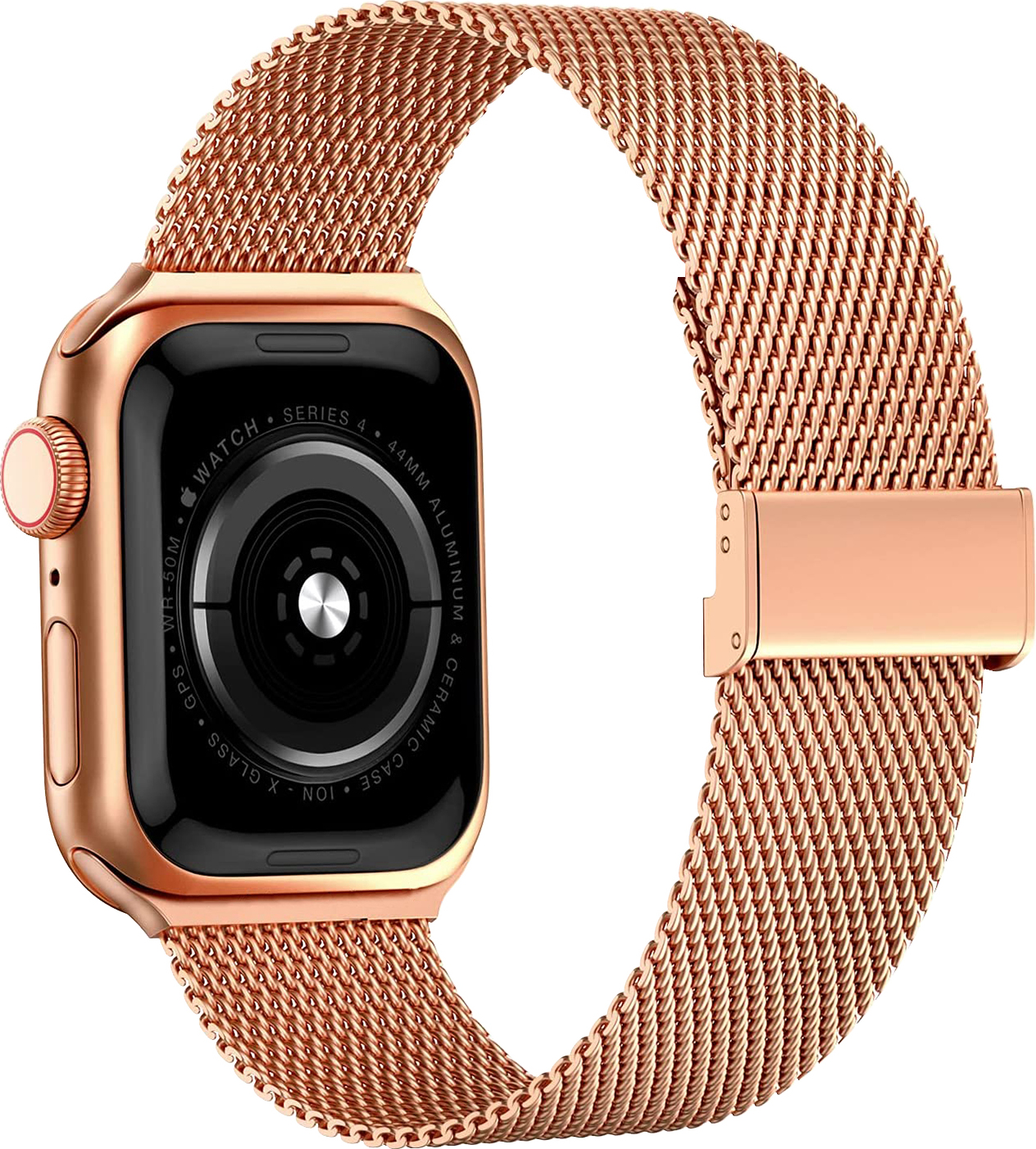 Milánský tah s přezkou pro Apple Watch 42/44/45/46/49mm Barevná varianta: Růžovo-zlatá