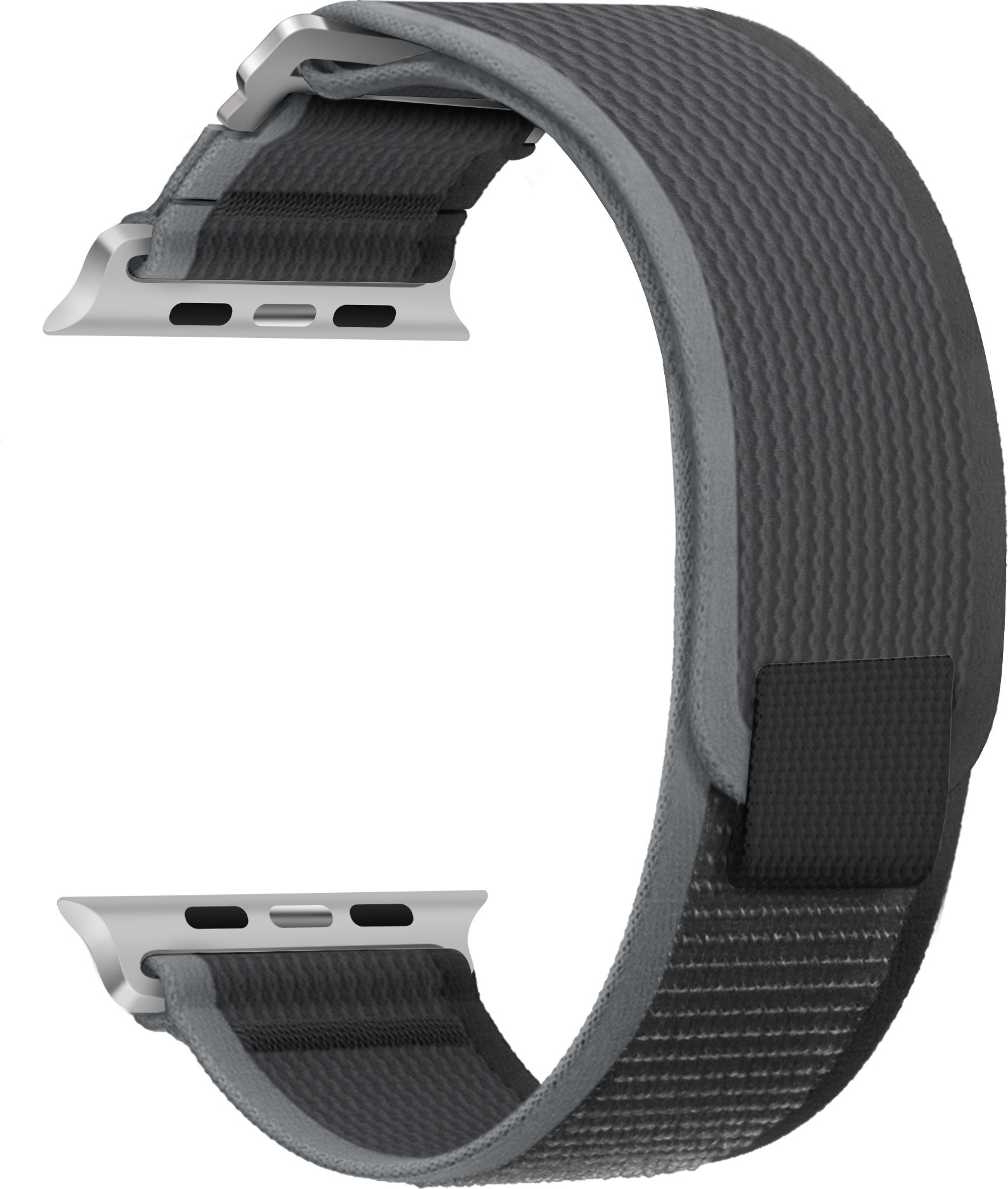 Nylonový řemínek se stahovacím poutkem a sponou pro Apple Watch 38/40/41/42(S10)mm Barva: Šedo-černá