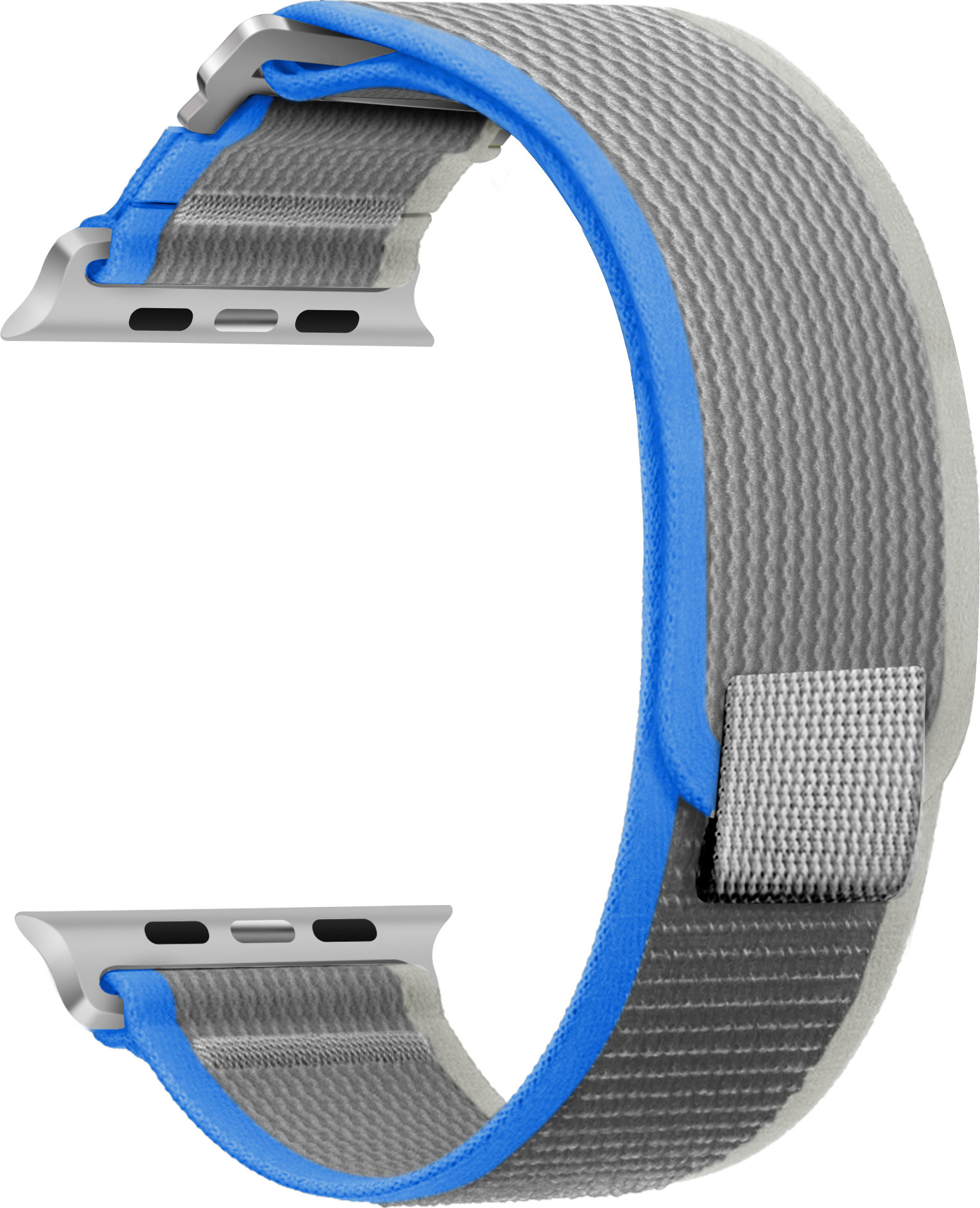 Nylonový řemínek se stahovacím poutkem a sponou pro Apple Watch 42/44/45/46/49mm Barva: Šedo-modrá