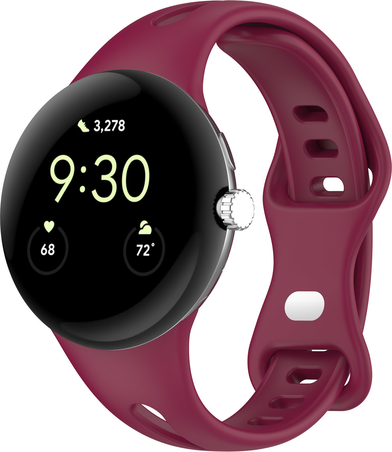 Jednobarevný náhradní řemínek Google Pixel Watch Barva náramku: Vínová (Světlejší červeno-hnědá)