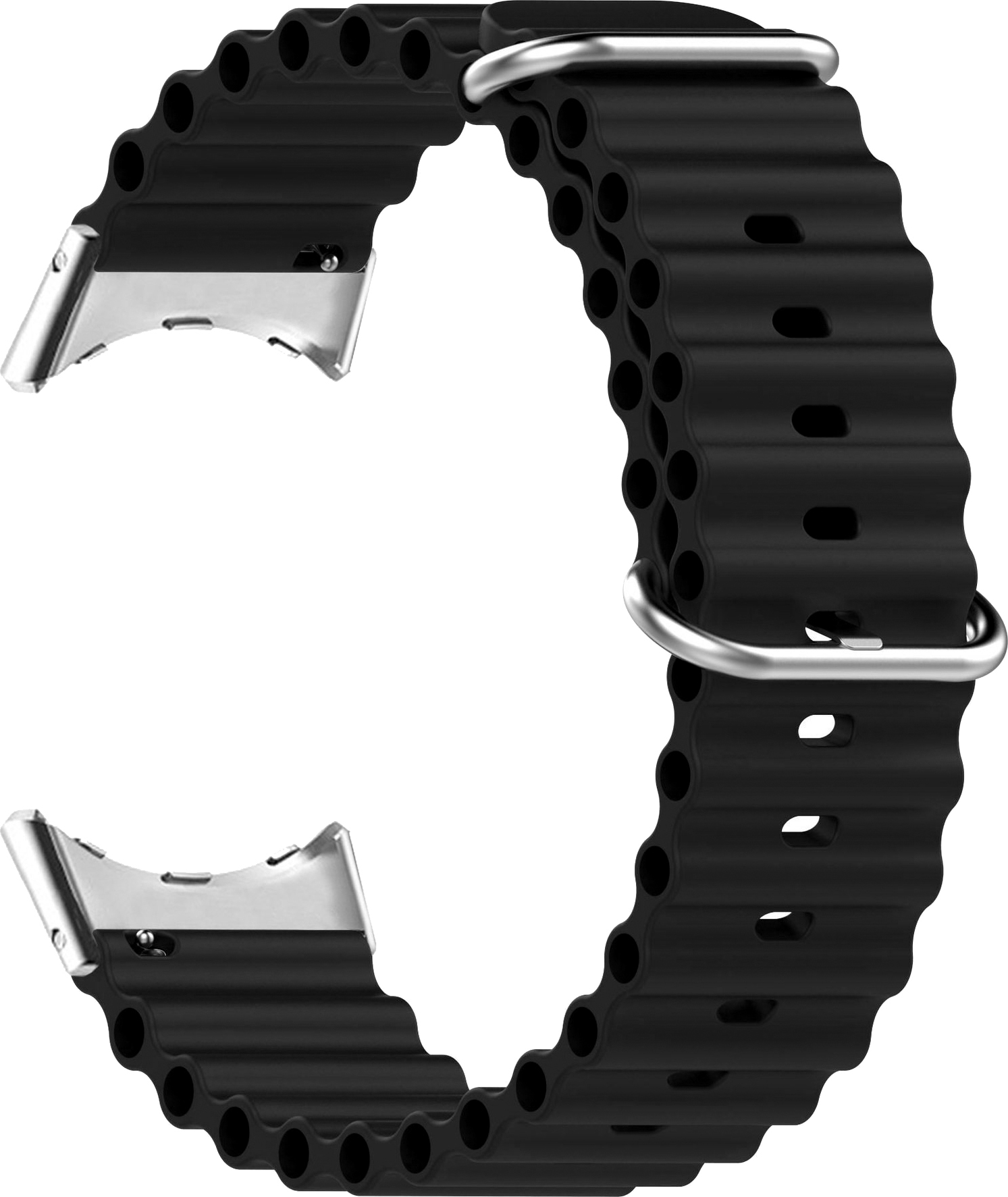 Vroubkovaný řemínek s přezkou pro Google Pixel Watch Barva náramku: Černá