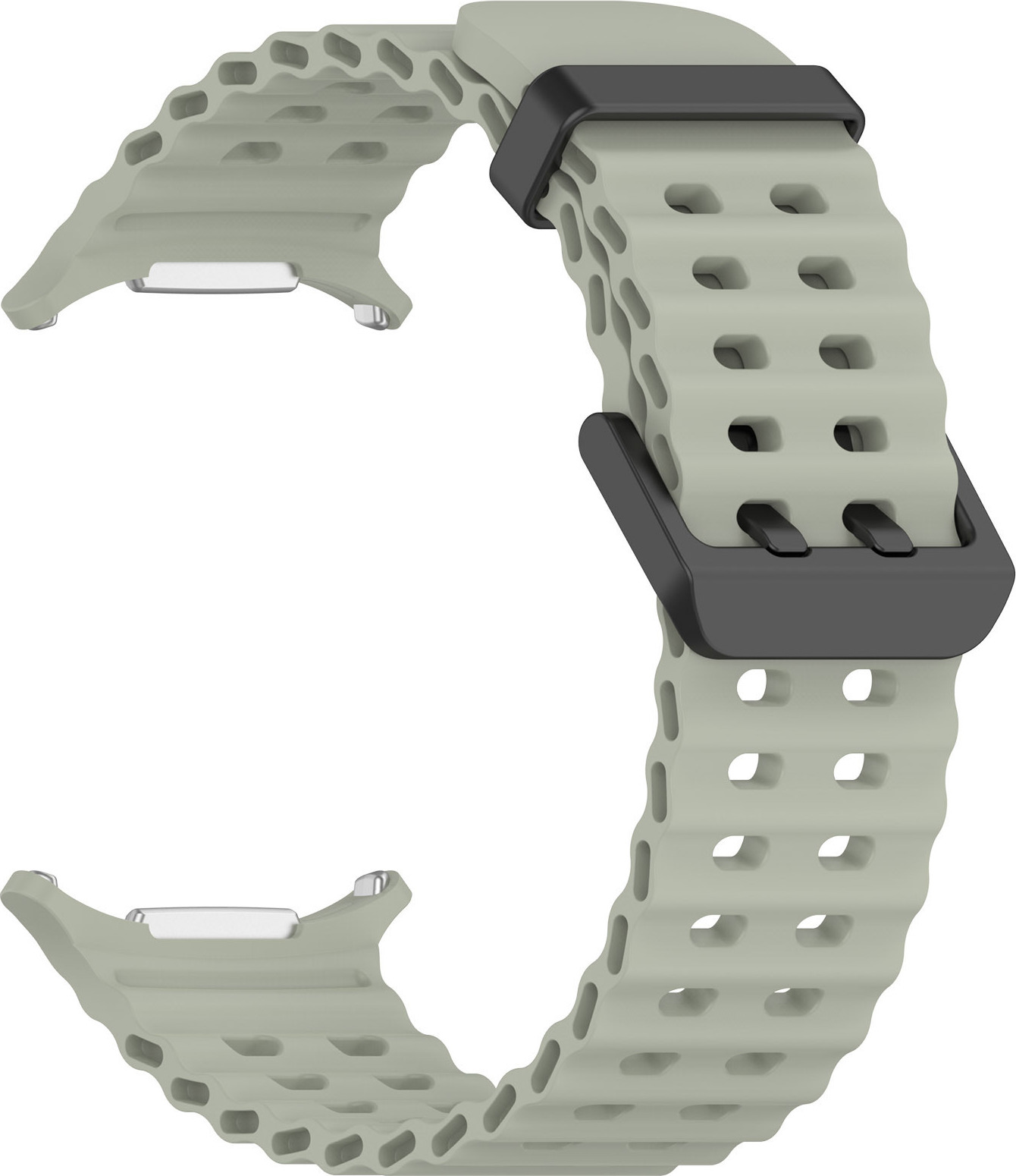 Perforovaný řemínek pro Samsung Galaxy Watch Ultra Barva náramku: Šedo-zelená