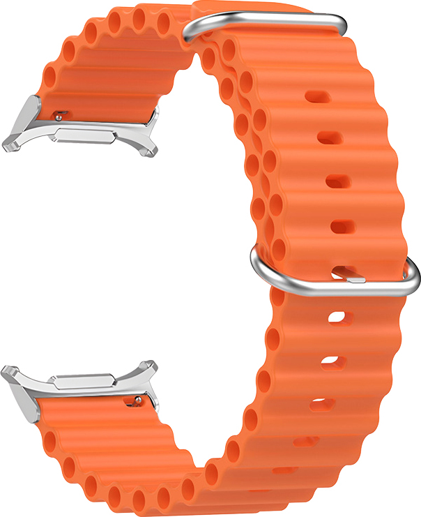 Vroubkovaný řemínek pro Samsung Galaxy Watch Ultra Barva náramku: Oranžová