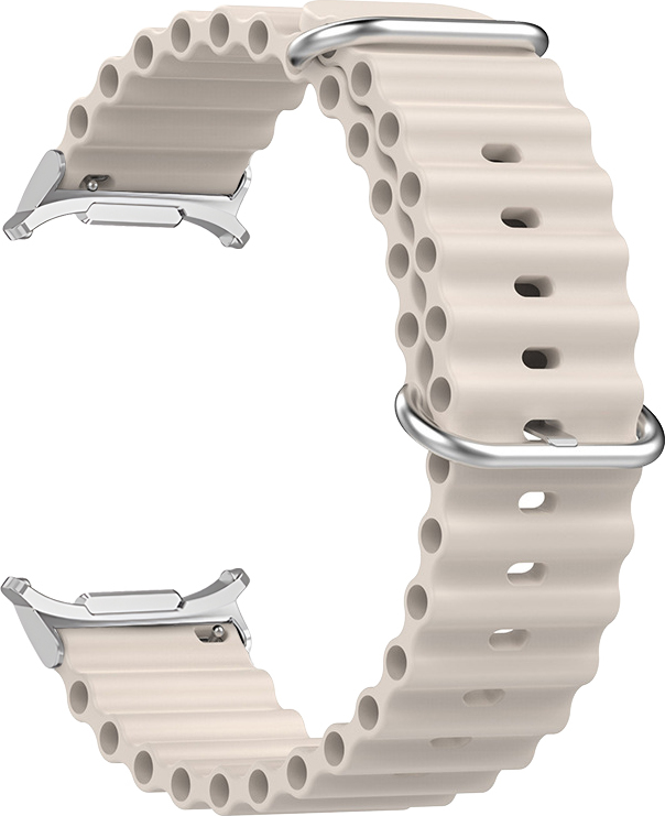 Vroubkovaný řemínek pro Samsung Galaxy Watch Ultra Barva náramku: Slonová kost