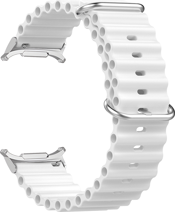 Vroubkovaný řemínek pro Samsung Galaxy Watch Ultra Barva náramku: Bílá