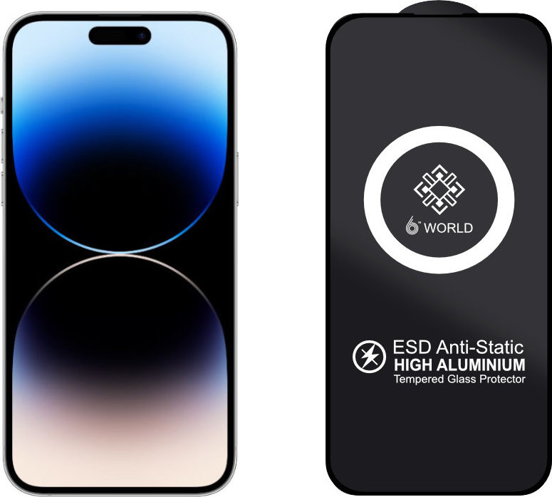 ESD 3D Ochranné tvrzené sklo na iPhone 15 Plus