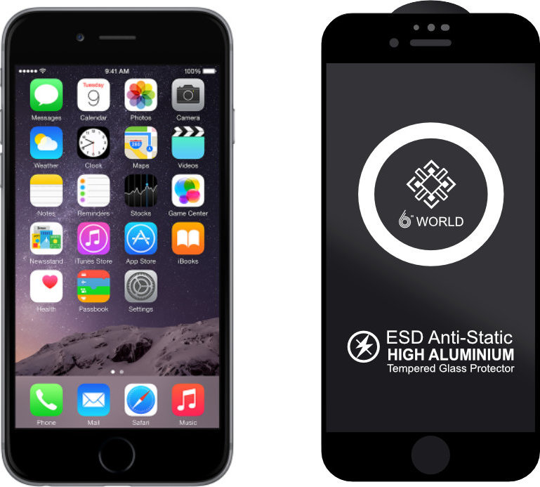 ESD 3D Ochranné tvrzené sklo černé na iPhone 7/8