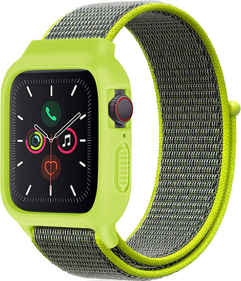 Nylonový set 2v1 pro Apple Watch 42/44/45mm Barevná varianta: Jablečno-Šedá