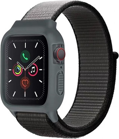 Nylonový set 2v1 pro Apple Watch 38/40/41/42(S10)mm Barevná varianta: Černo-Šedá