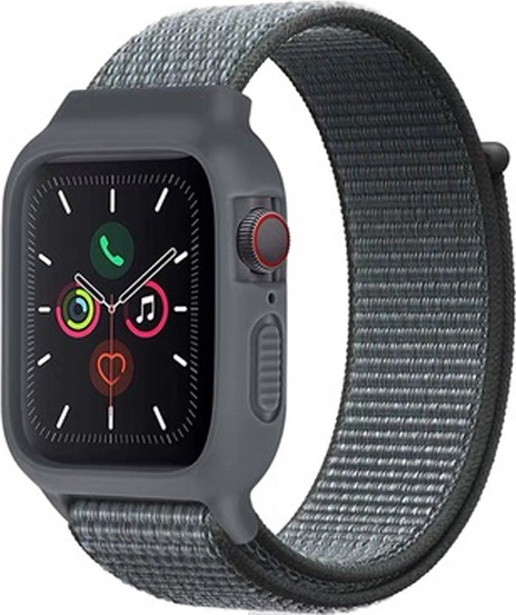 Nylonový set 2v1 pro Apple Watch 38/40/41/42(S10)mm Barevná varianta: Šedo-Stříbrná