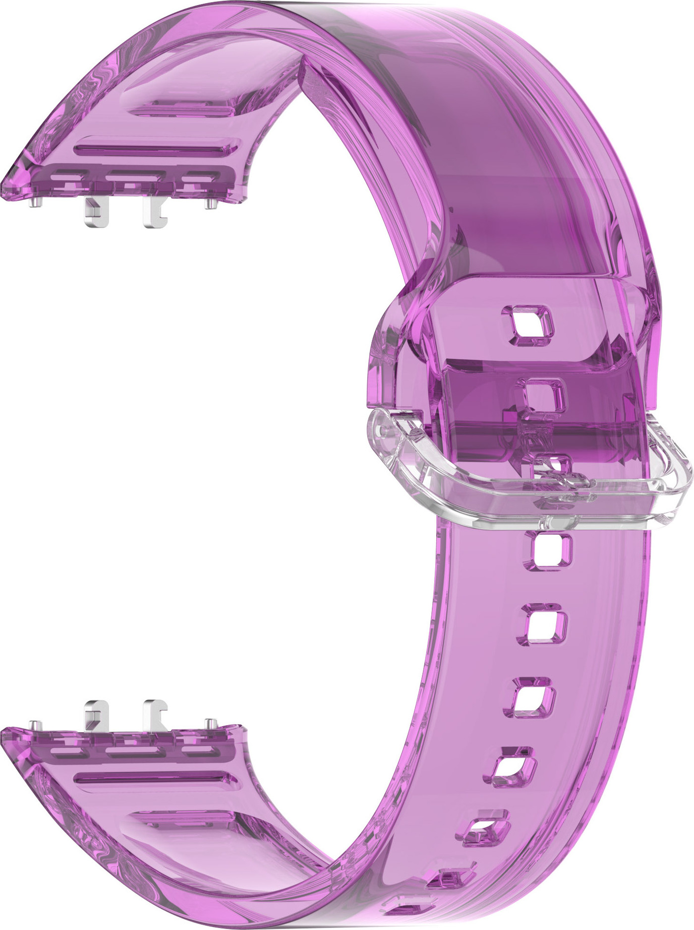 Silikonový průhledný řemínek měnící barvu pro Samsung Galaxy Fit 3 Barevná varianta: Fialovo-růžový