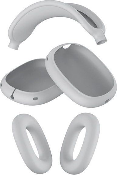 Silikonový set 3v1 pro Airpods Max Barva: světle šedá