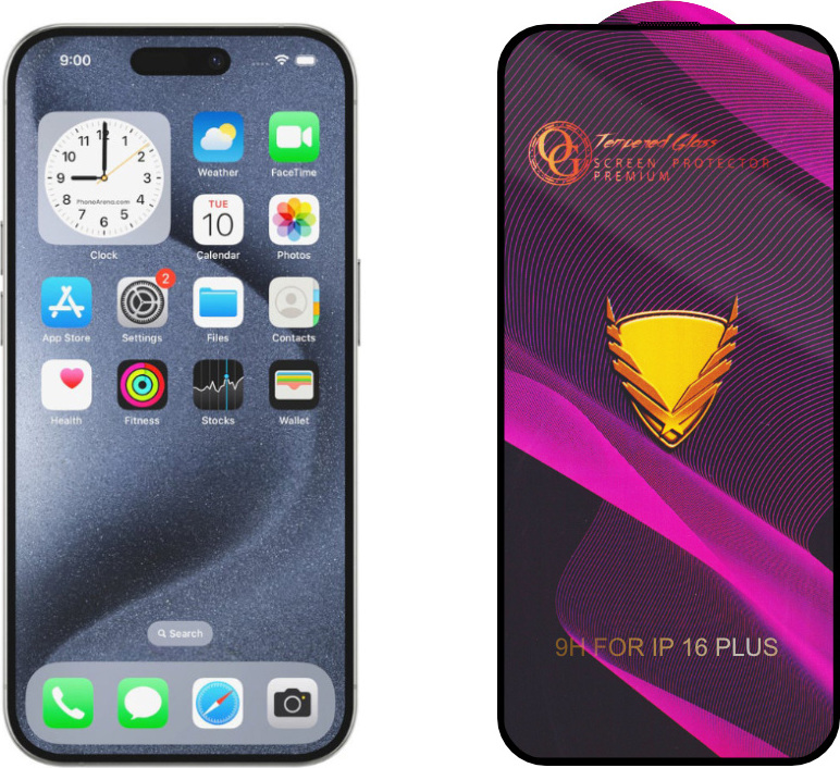 3D Ochranné tvrzené sklo na iPhone 16 Plus