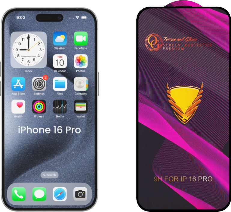 3D Ochranné tvrzené sklo na iPhone 16 Pro