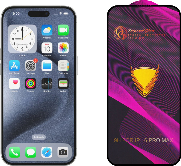 3D Ochranné tvrzené sklo na iPhone 16 Pro Max