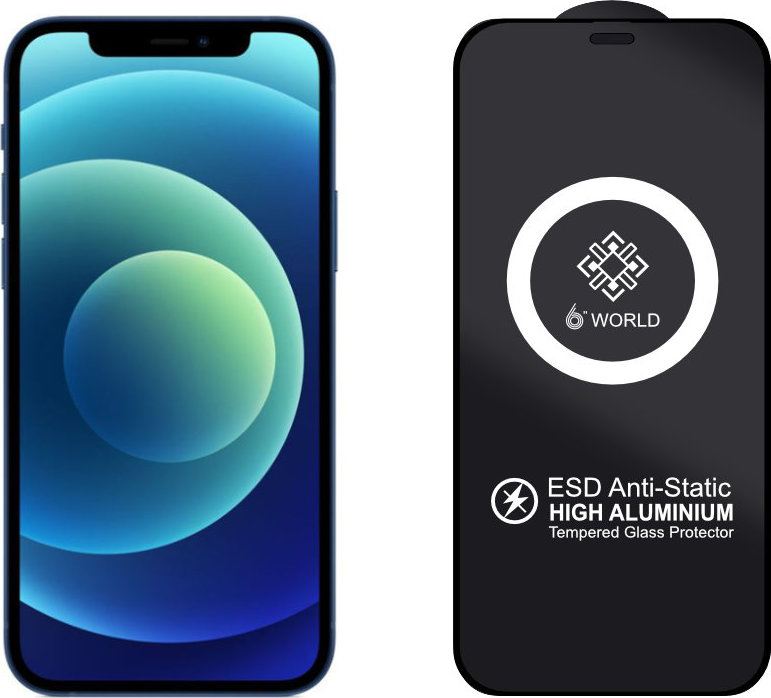 ESD 3D Ochranné tvrzené sklo na iPhone 12 Pro Max