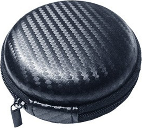Cestovní úložné carbonové pouzdro Rozměr: Černé kulaté 8x3,5cm