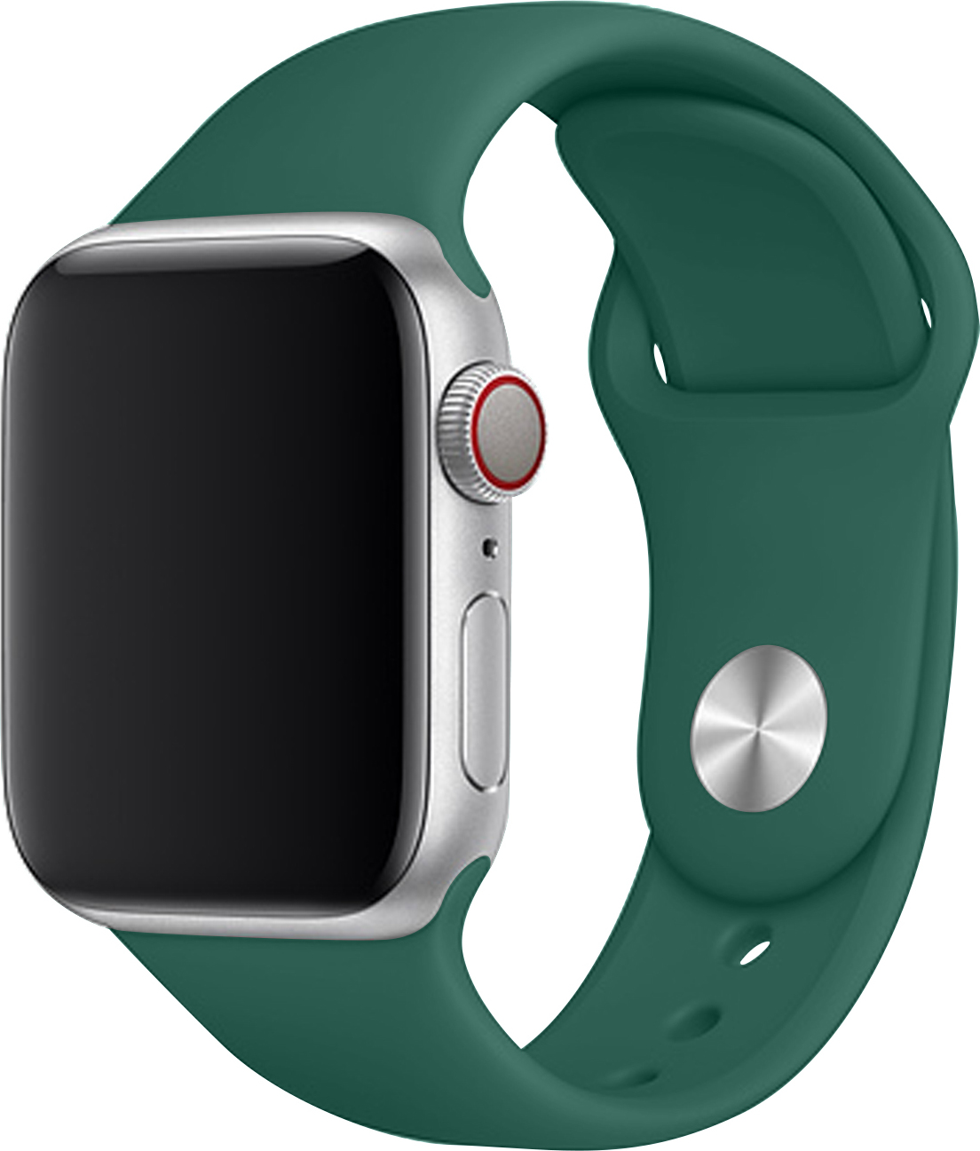 Apple Watch řemínek jednobarevný 38/40/41mm a 42/44/45/46/49mm Barva: Tmavě zelená, Pro Apple Watch velikost: 42/44/45/46/49mm, Velikost náramku: L (Obvod ruky 18,5 - 23cm)