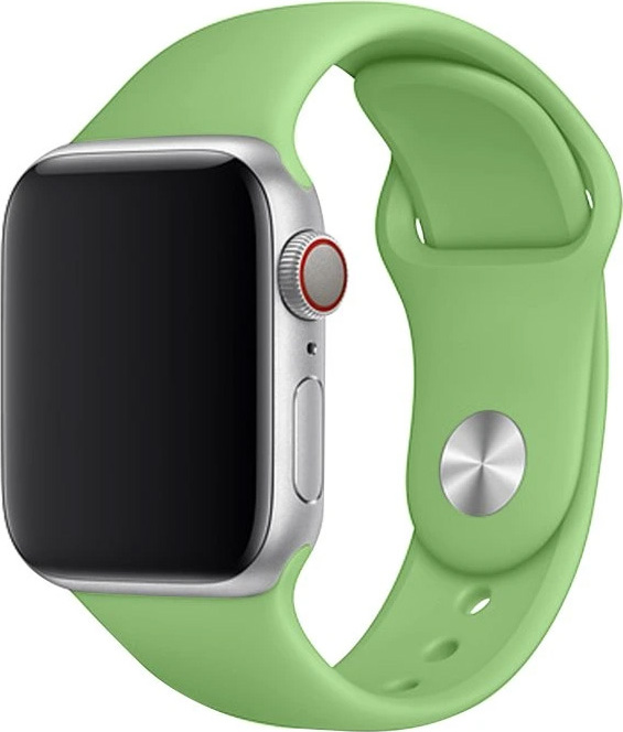 Apple Watch řemínek jednobarevný 38/40/41mm a 42/44/45/46/49mm Barva: Limetkově zelená, Pro Apple Watch velikost: 38/40/41mm, Velikost náramku: L (Obvod ruky 18,5 - 23cm)