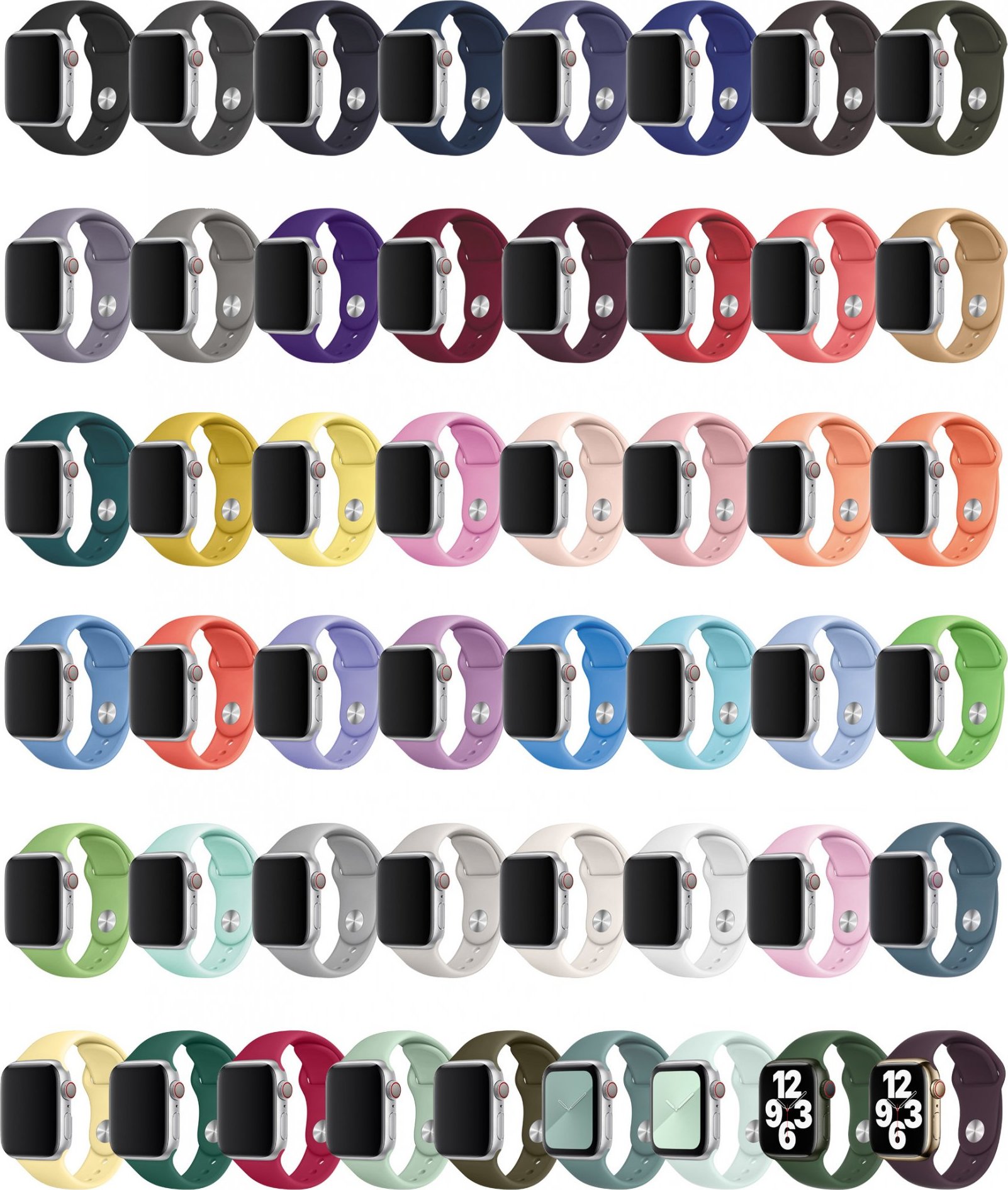 Apple Watch řemínek jednobarevný 38/40/41mm a 42/44/45/46/49mm Barva: slonová kost, Pro Apple Watch velikost: 42/44/45/46/49mm, Velikost náramku: S (Obvod ruky 16,5 až 20,5cm)