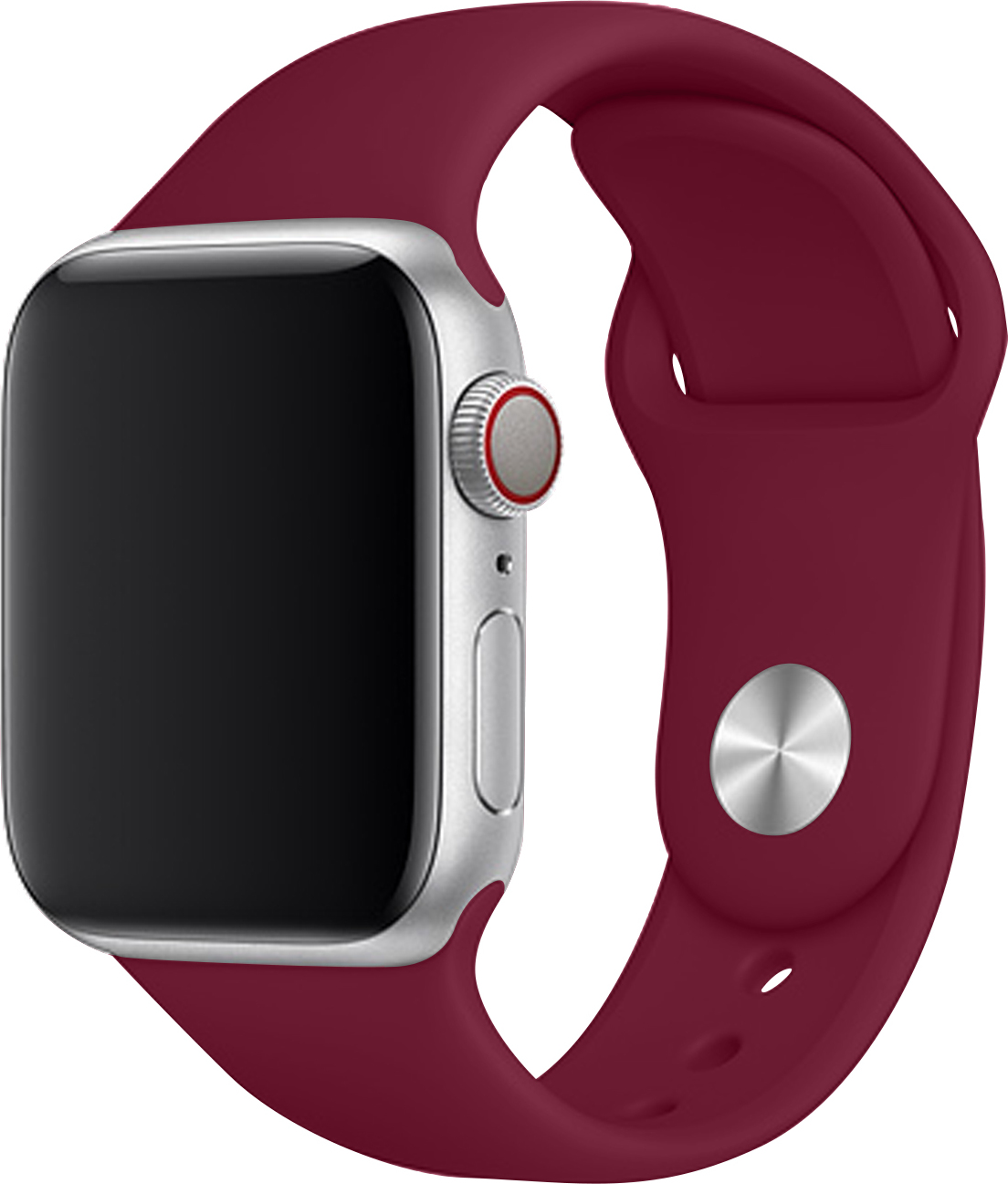 Apple Watch řemínek jednobarevný 38/40/41mm a 42/44/45/46/49mm Barva: Tmavě vínová 2, Pro Apple Watch velikost: 38/40/41mm, Velikost náramku: L (Obvod ruky 18,5 - 23cm)