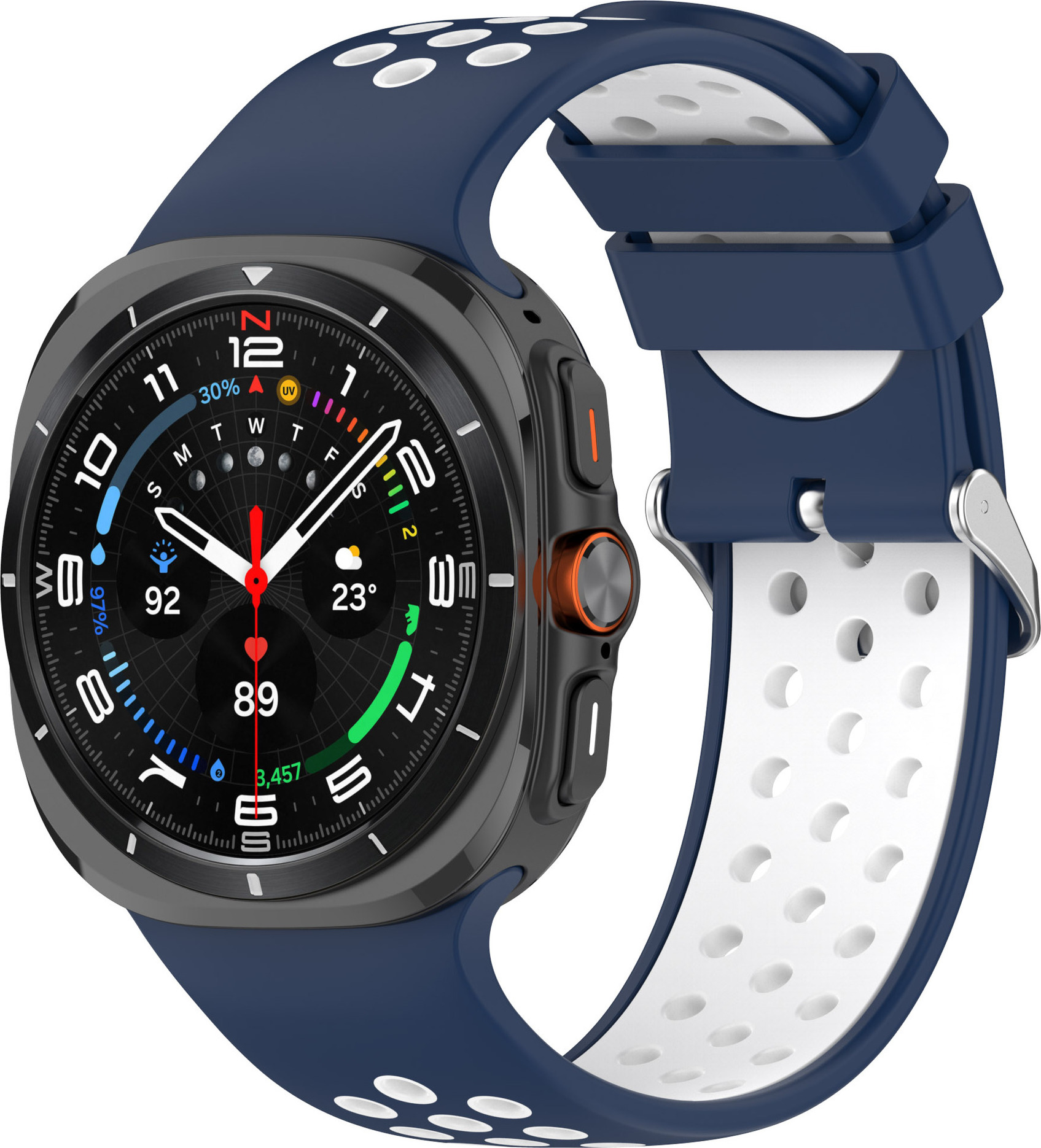 Dvojbarevný řemínek pro Samsung Galaxy Watch Ultra Barva: Tmavěmodro-Bílý