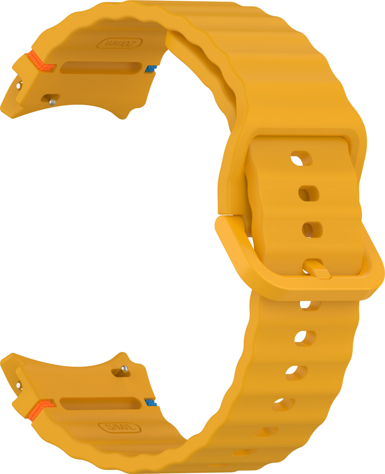 Vroubkovaný řemínek s barevnou přezkou pro Samsung Galaxy Watch 7 Barva náramku: Žluto-oranžová