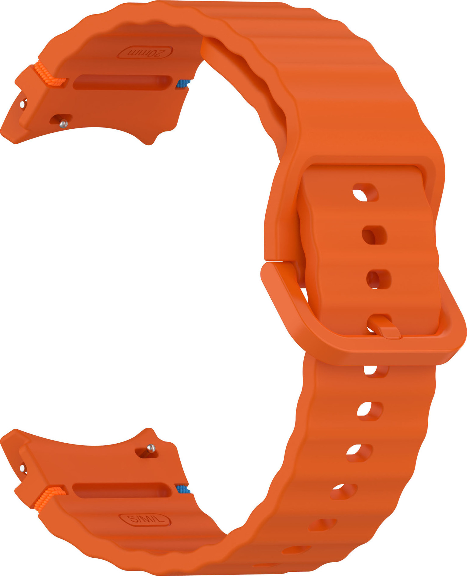 Vroubkovaný řemínek s barevnou přezkou pro Samsung Galaxy Watch 7 Barva náramku: Oranžová